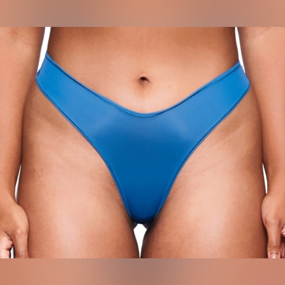 SKIMS jelly sheer dipped thong in Ocean